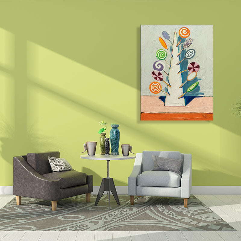 Lollipops Wall Decor Children's Art Textured Kids Bedroom Painting, Multiple Sizes