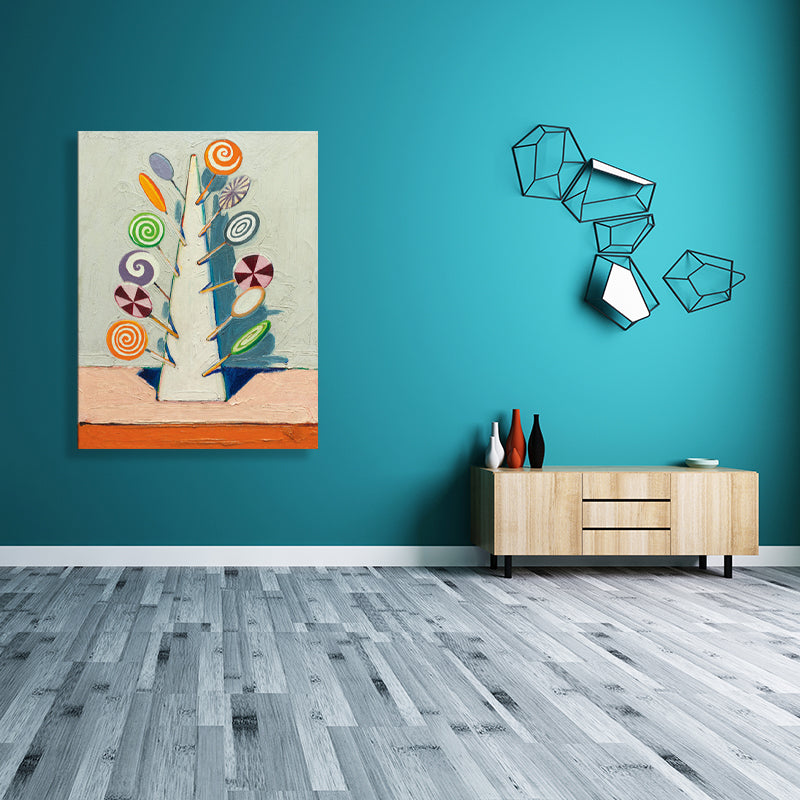 Lollipops Wall Decor Children's Art Textured Kids Bedroom Painting, Multiple Sizes