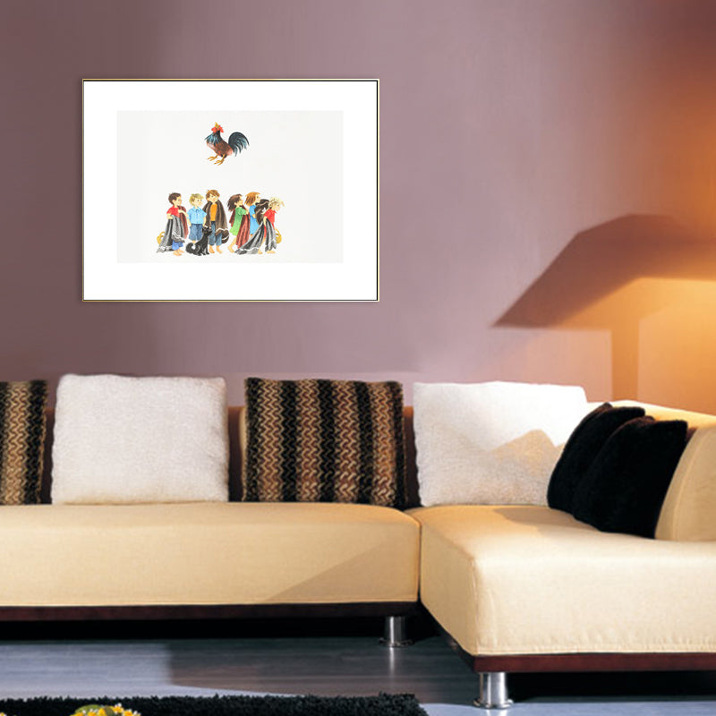Childhood Memory Canvas Wall Art Textured Kids Style House Interior Wall Decoration