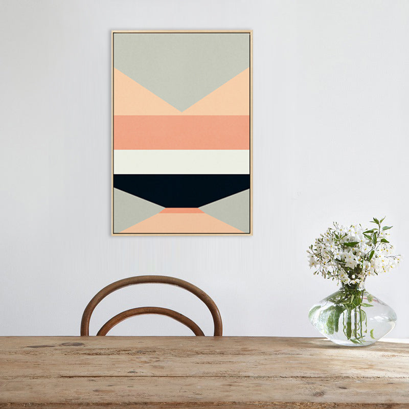Nordic Geometric Splicing Canvas Light Color Dining Room Painting, Multiple Sizes