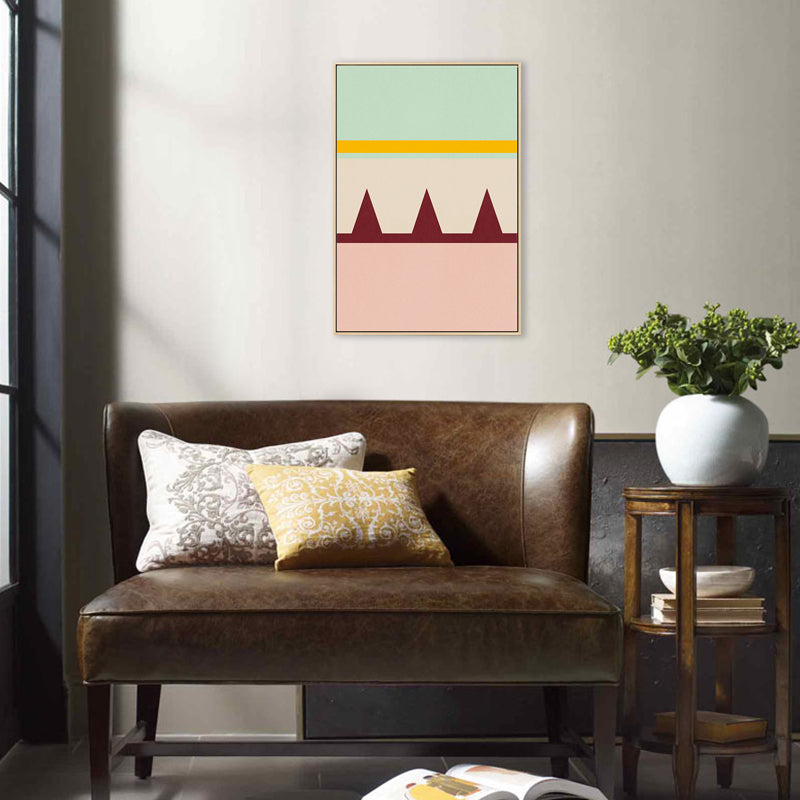 Nordic Geometric Splicing Canvas Light Color Dining Room Painting, Multiple Sizes