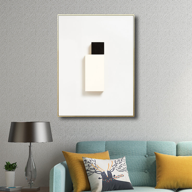Geometric Shapes Wall Art Print Nordic Textured Living Room Wall Decor in Light Color