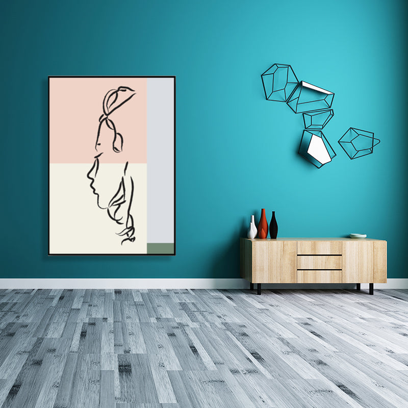 Scandinavian Style Wall Art Print Beige Nude Women Painting, Multiple Sizes Available