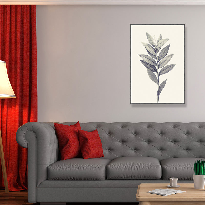 Canvas Textured Wall Decor Minimalism Style Botanical Branch Painting, Multiple Sizes