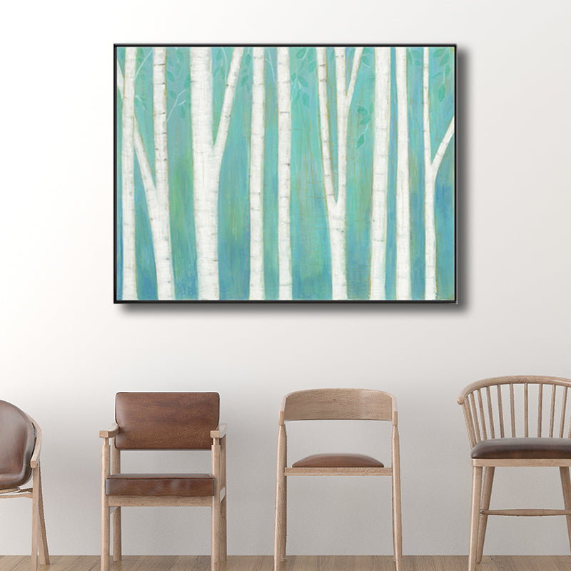 Ferme forêt dessin décoration murale couleur Pastel salon toile mur Art, Texture