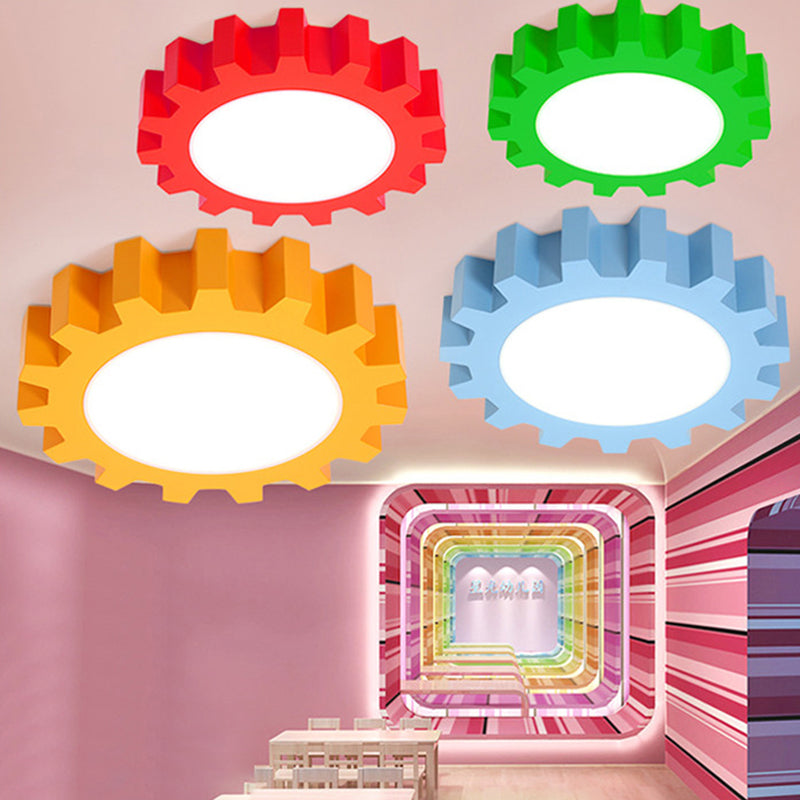 Metal Gear Ceiling Mount Light Cartoon LED Ceiling Light for Kindergarten