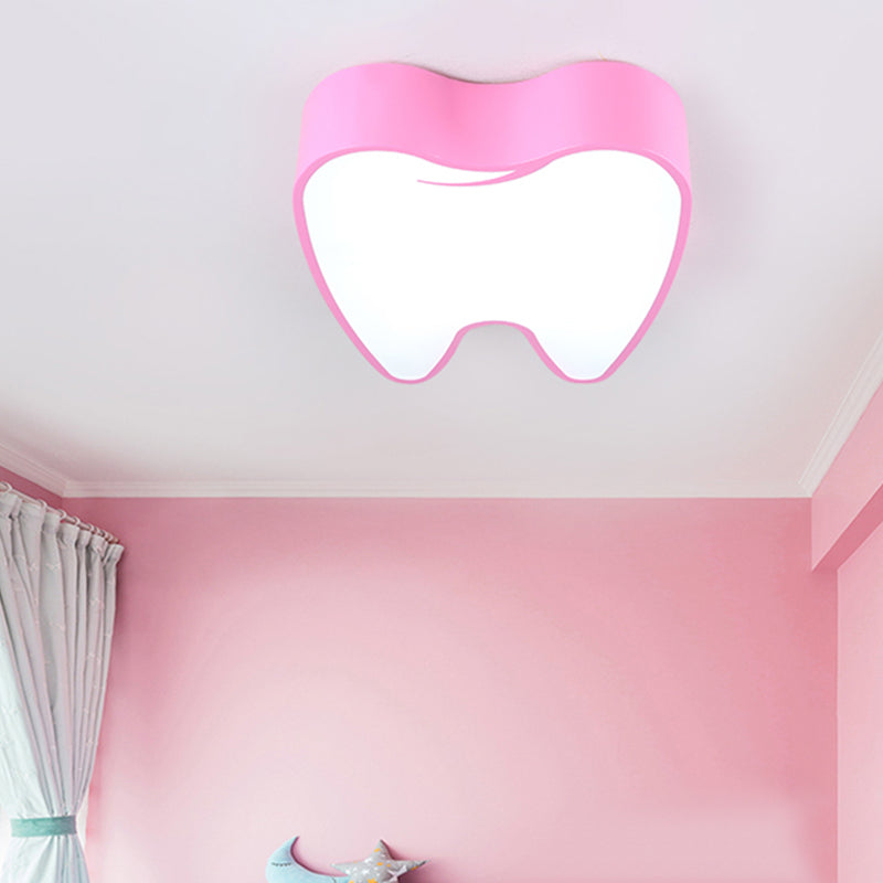 Plafonnier en forme de petite dent pour chambre d'enfant, luminaire de plafond en acrylique de Style moderne