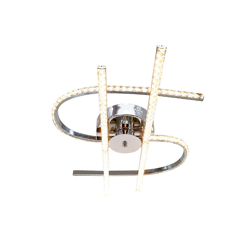 Segno di carico da dollaro illuminazione a soffitto LED cristallino sfaccettato Semi-filo in acciaio inossidabile, luce calda/bianca
