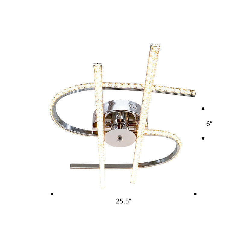 Segno di carico da dollaro illuminazione a soffitto LED cristallino sfaccettato Semi-filo in acciaio inossidabile, luce calda/bianca