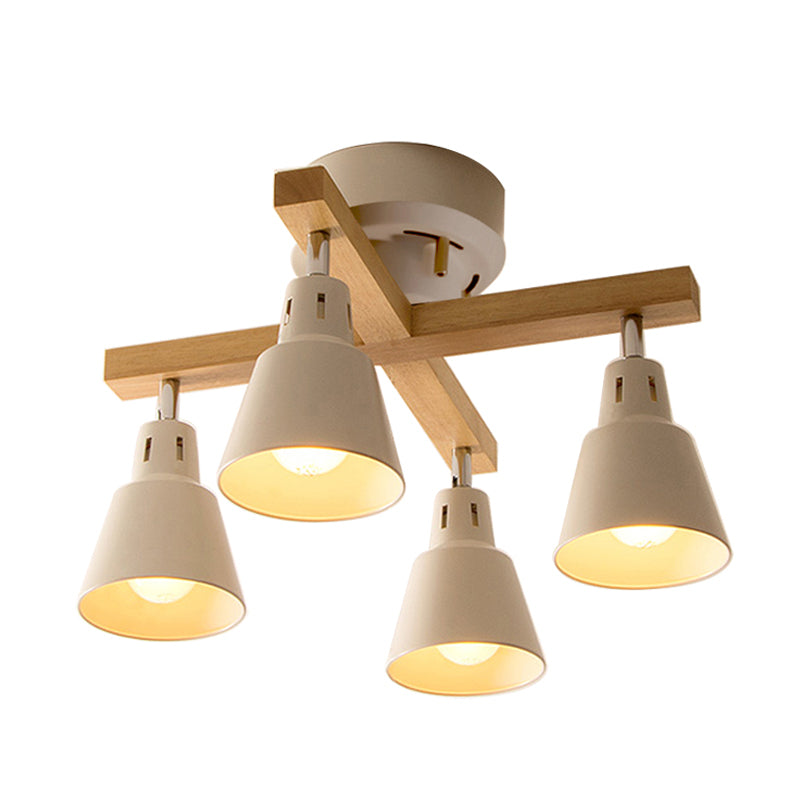 MONOCHROME BEAU SUBSEMBLE SEMI FLUX PLADIER LIGHT 4 LIGLES MODERNE METALLIQUE PLAFIQUE POUR LA CHAMBRE