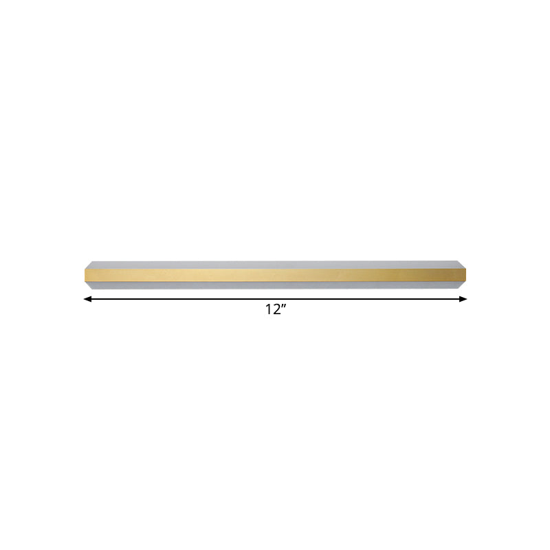 Linear Acrylic Wall Mount Lamp Modern LED Gold Wall Light Fixture in Warm/White Light, 12"/16"/23.5" Wide