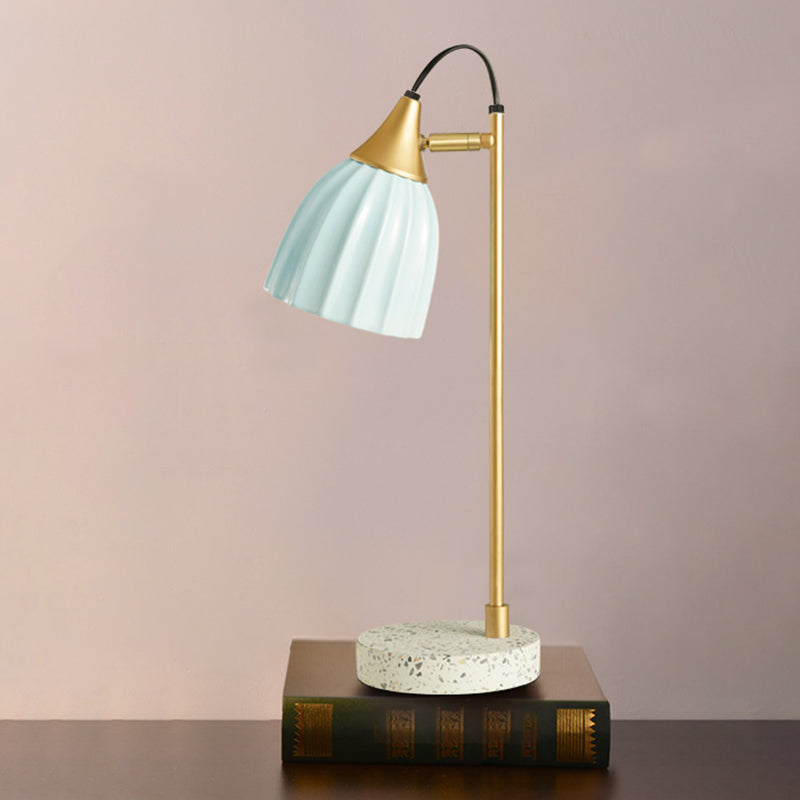 Porcelain Dome Desk Lampe Kids Style 1 Éclairage de nuit léger avec conception de joint réglable en rose / bleu / vert