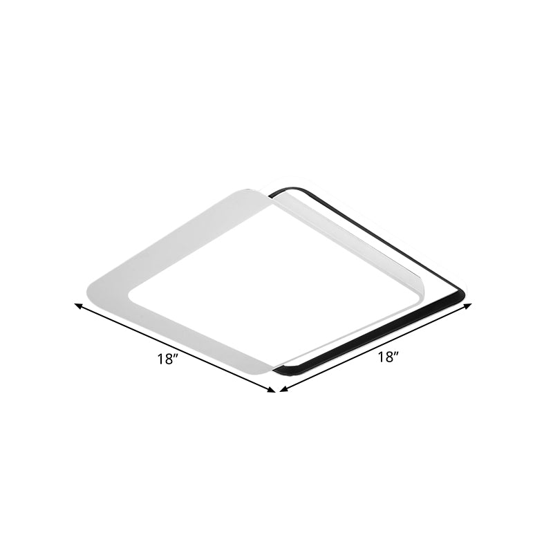 Nordic Overlapping Flush Mount Lamp Acrylic LED Bedroom Ceiling Light Fixture in White