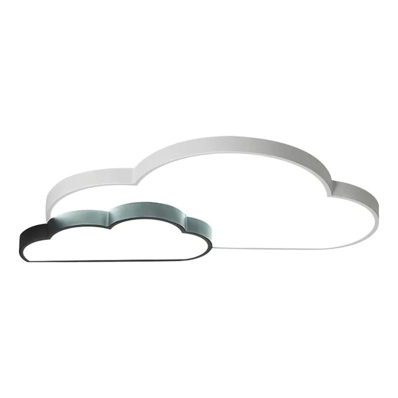 Kids White Flush Mount Light Sky Ver lámpara de techo acrílico para dormitorio infantil