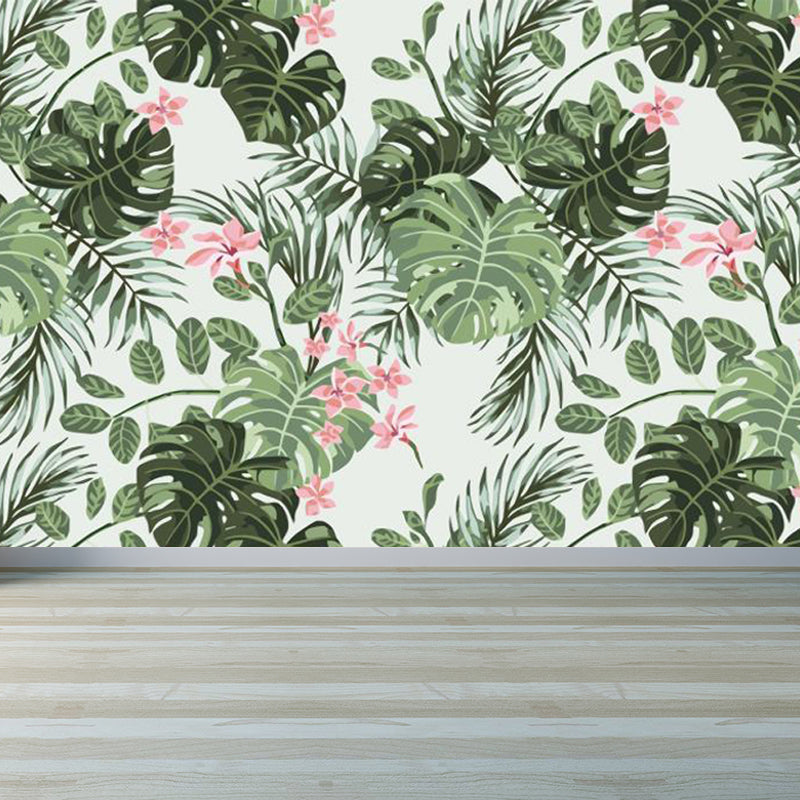 Tropical Natural Botanical Wall Mural Soft Color Decorative Wall Decor for Kitchen