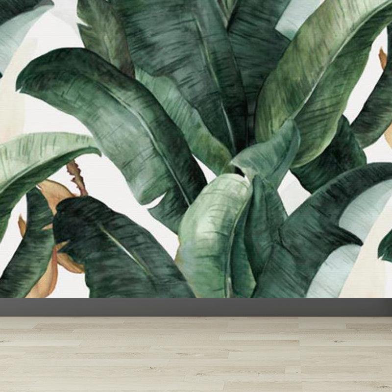 Non-Woven Ornamental Wall Mural Tropical Botanical Leaves Wall Covering, Personalised