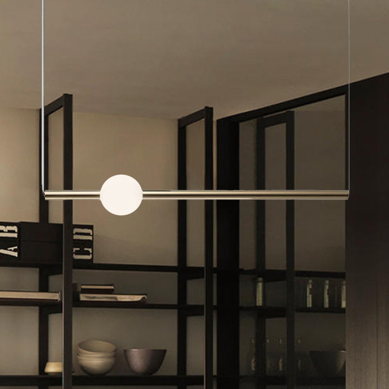 Röhrchen Weiß/Goldglas -Kronleuchterlampe Moderne 1 Lichter Gold/Weiß -LED -Decke Anhänger Licht mit horizontalem/vertikalem Design