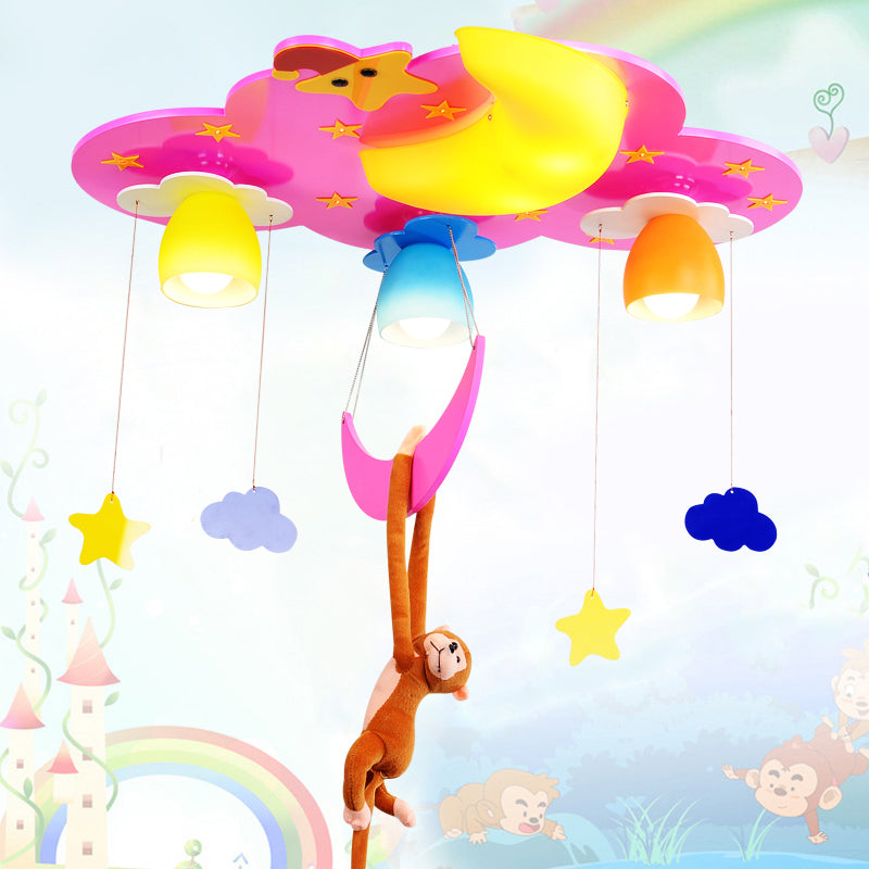 Luz colorida del soporte del ras de la vista nocturna con el accesorio de techo moderno del metal del dinero que cuelga para el adolescente