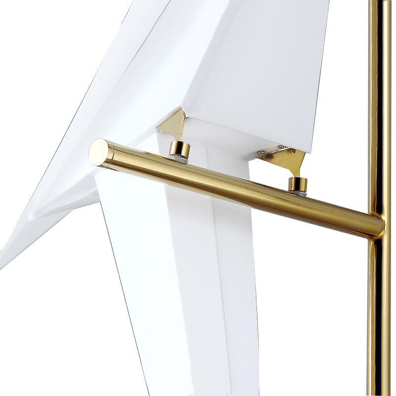 Lampada da tavolo per uccelli in plastica Stile contemporaneo 1 illuminazione da tavolo per finitura in oro chiaro per soggiorno
