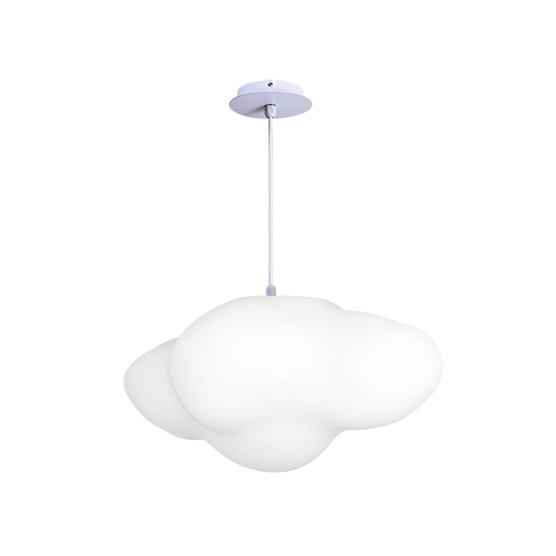 Lámpara de techo colgante de plástico de lámpara de suspensión de nubes blancas para 1 cabeza para sala de juegos para sala de juegos