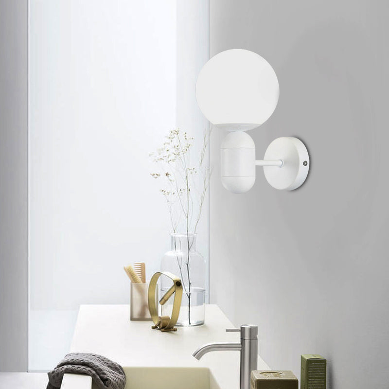 Metalen capsule SCONCE LICHT MET GLOBE TADE HALLWAY FOYER 1 Lichte macaron -stijl wandlamp