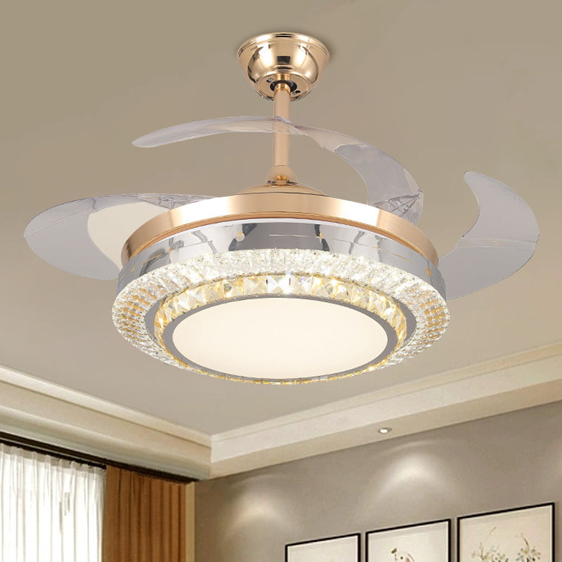 Blocco cristallo minimalista semi-filo rotondo a 3 pale Larghezza a LED LED LED LED LIGHT