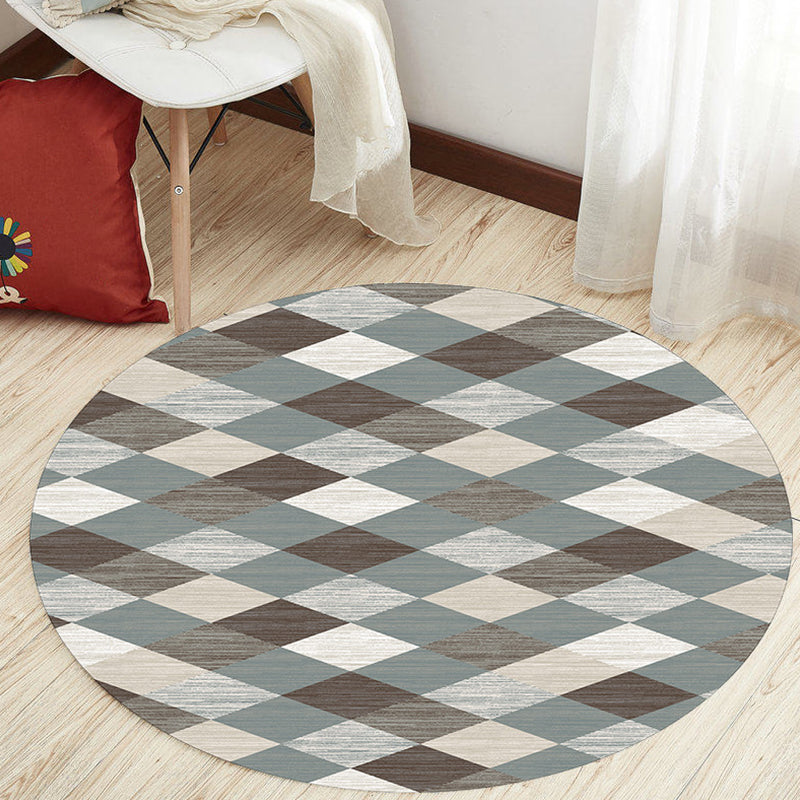 Unique Geometric Pattern Rug Multicolor Modernist Rug Polyester Washable Pet Friendly Anti-Slip Carpet for Study
