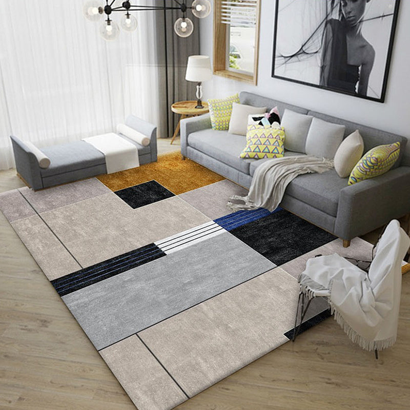 Uniek geometrisch patroon Tapijten Multicolor Modernistisch Rug Polyester Wasbaar Pet Friendly Anti-Slip Tapijt voor woonkamer