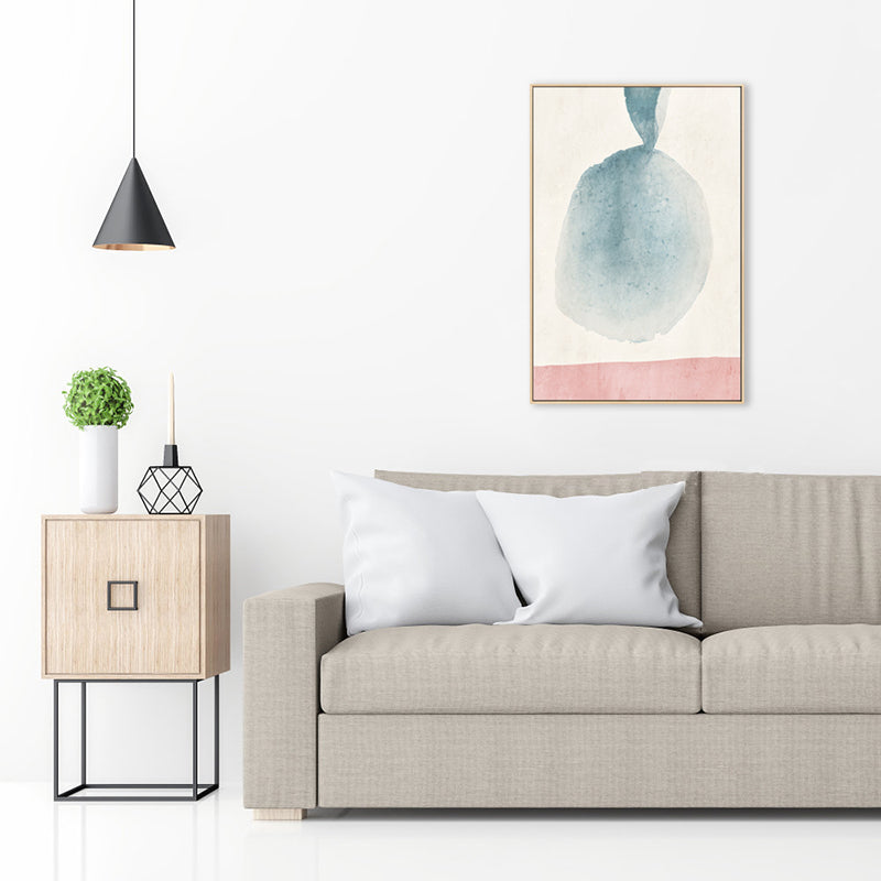 Scandinavian Abstract Canvas Boys Room Wall Decor in Pastel Color, Multiple Sizes