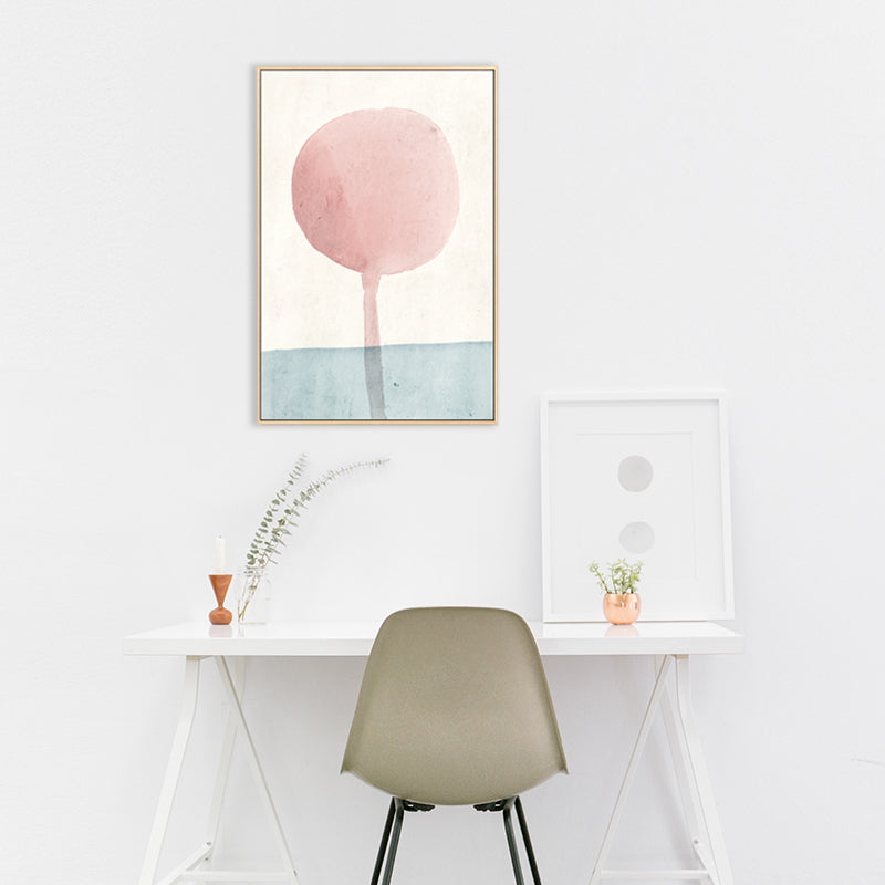 Scandinavian Abstract Canvas Boys Room Wall Decor in Pastel Color, Multiple Sizes