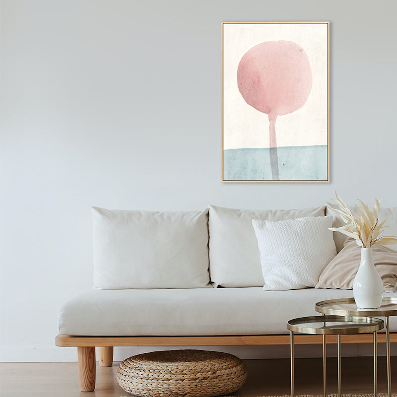 Scandinavisch abstract canvas jongenskamer wanddecoratie in pastelkleuren, meerdere maten
