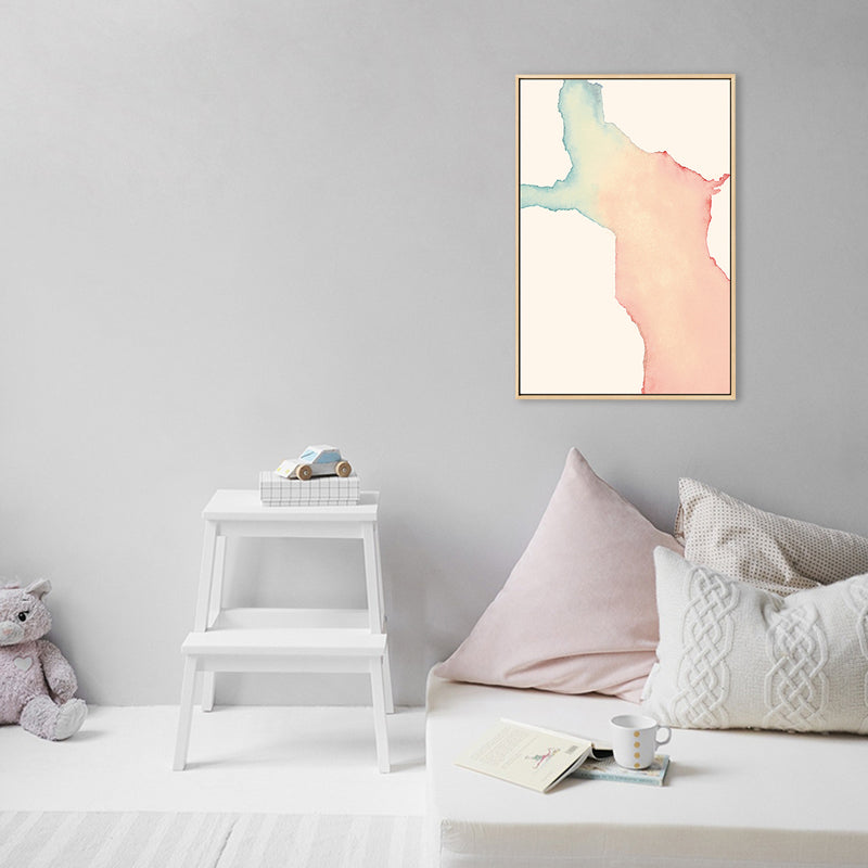 Nordic Abstract Pattern Wall Decor Canvas Textured Soft Color Painting for Guest Room