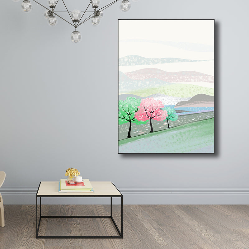 Quiet Natural Scenery Painting Pastel Color Canvas Wall Art Textured, Multiple Sizes