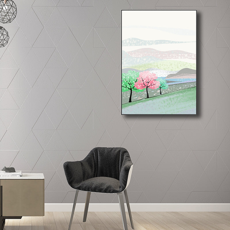 Quiet Natural Scenery Painting Pastel Color Canvas Wall Art Textured, Multiple Sizes