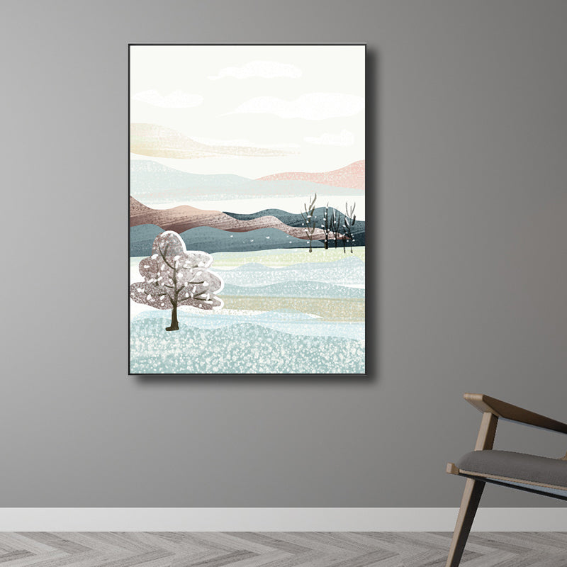 Quiet Natural Scenery Painting Pastel Color Canvas Wall Art Textured, Multiple Sizes