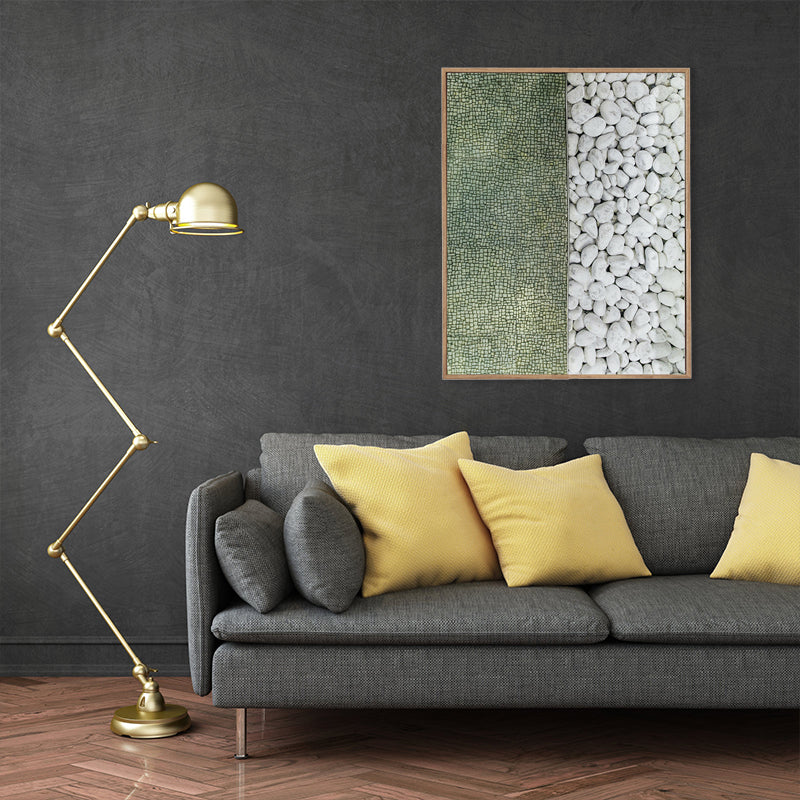Cobble Stone Wall Decor Scandinavian Style Canvas Painting, Multiple Sizes Available