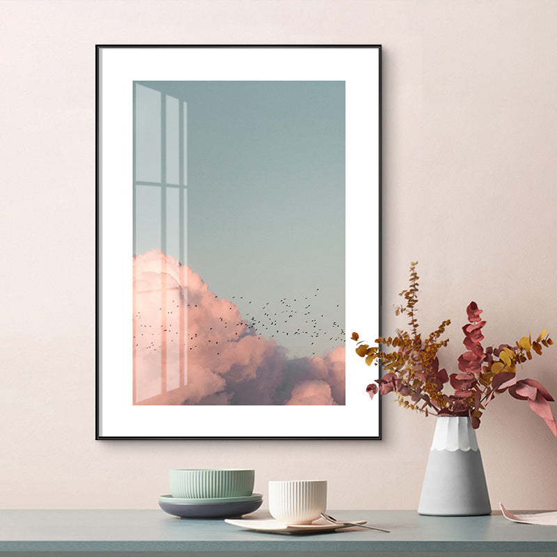 Light Color Natural Landscape Canvas Modern Textured Wall Art Print for Living Room