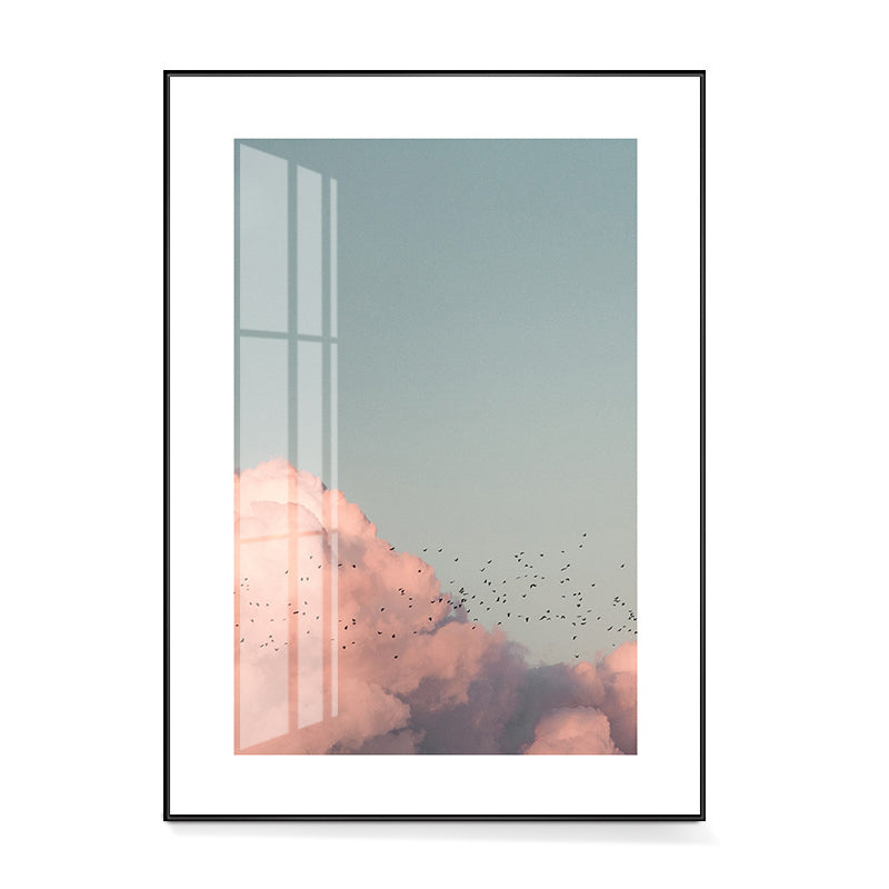 Light Color Natural Landscape Canvas Modern Textured Wall Art Print for Living Room