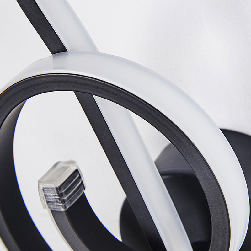 NOTA MUSICALE LAMPA PERCHIALE CAMERA DELLA BEDE ADULTO METAL MOTORE MODER CREATIVE LAMPAGNO DELLA parete bianca/BIANCA