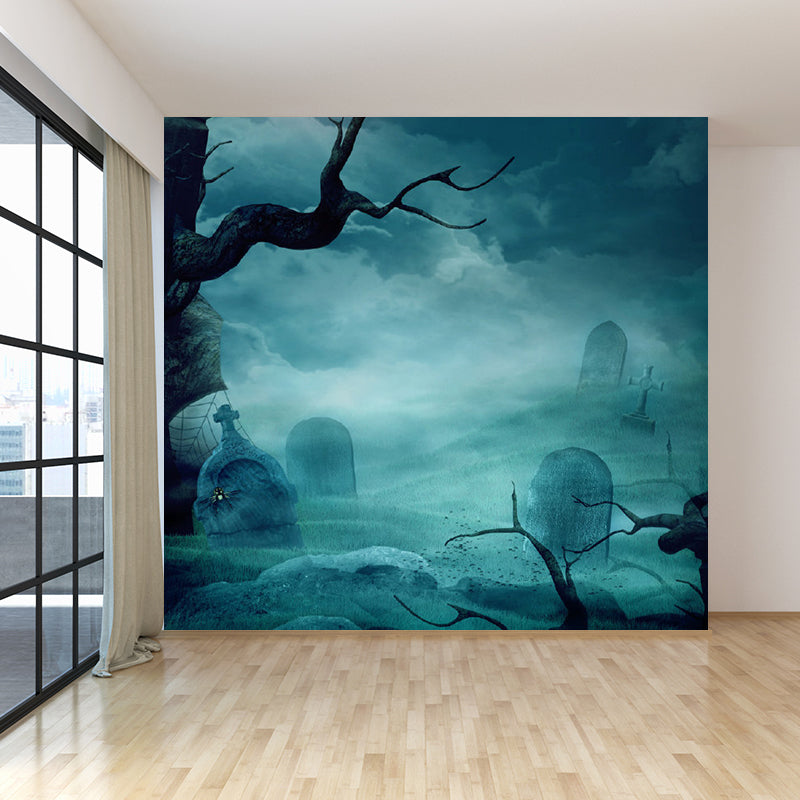 Full Moon Mural Decal Modern Decorative Living Room Wall Covering, Custom Printed