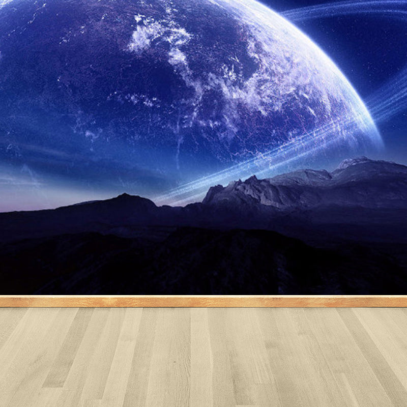 Magical Planet Mural Wallpaper Pastel Color Modern Wall Covering for Girls Bedroom