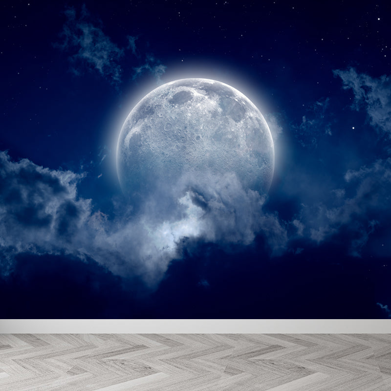 Magical Planet Mural Wallpaper Pastel Color Modern Wall Covering for Girls Bedroom