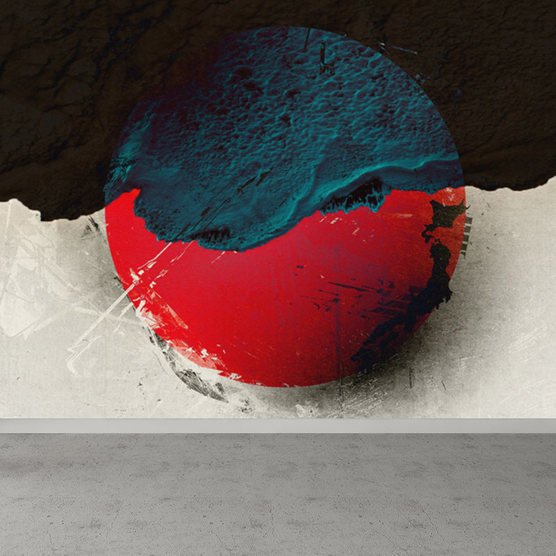 Modern Style Lunar Mural Decal Light Color Waterproofing Wall Decor for Dining Room