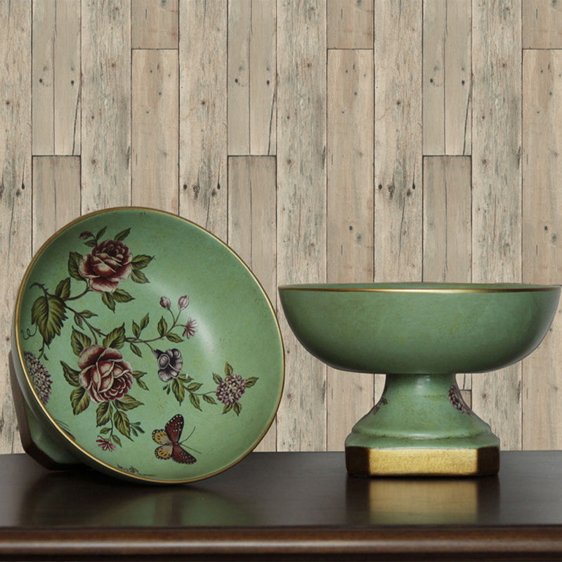 Stain Resistant Wood Wallpaper Roll Country Style PVC Wall Covering, 31' L x 20.5" W