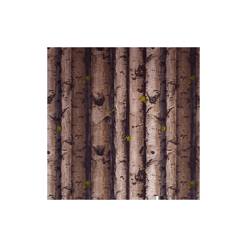 Unpasted Birch Forest Wallpaper Roll PVC Farmhouse Wall Covering for Dining Room