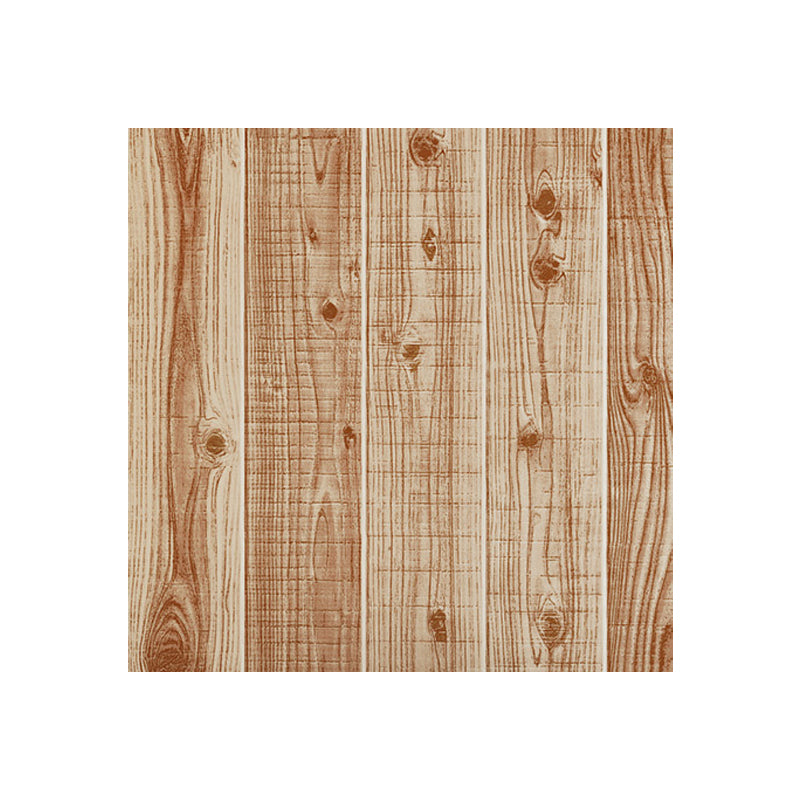 Wood Wallpaper Roll Rustic 3D Construction Wall Art in Light Color, 33' L x 20.5" W