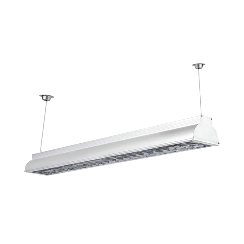 Iluminación colgante de oficinas LED con tono de metal lineal lámpara de techo colgante blanco para la oficina