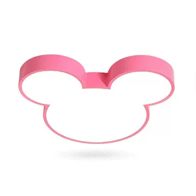 Metal Mouse Flush Ceiling Light Cartoon Modern Ceiling Fixture Light for Girls Bedroom