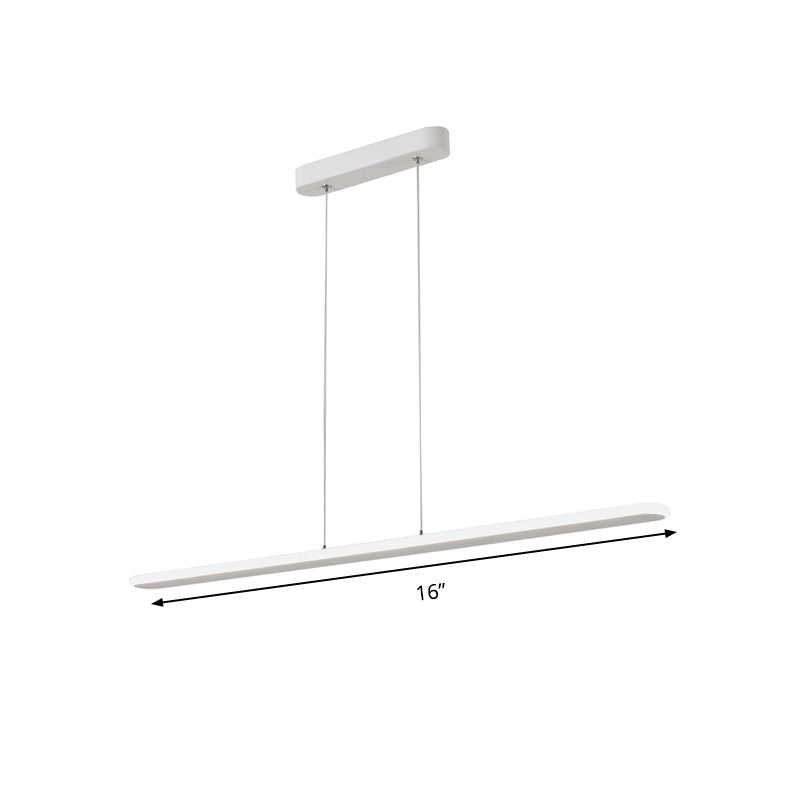 16"/23.5"/31.5" Wide Oval Hanging Pendant Light Contemporary LED Kitchen Ceiling Pendant over Table in Warm/White Light