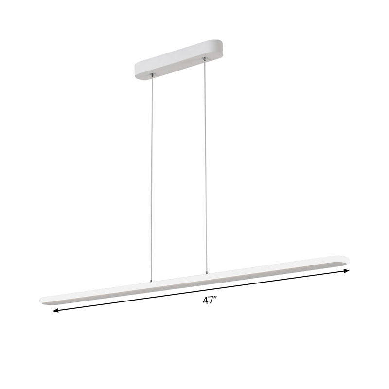 16"/23.5"/31.5" Wide Oval Hanging Pendant Light Contemporary LED Kitchen Ceiling Pendant over Table in Warm/White Light